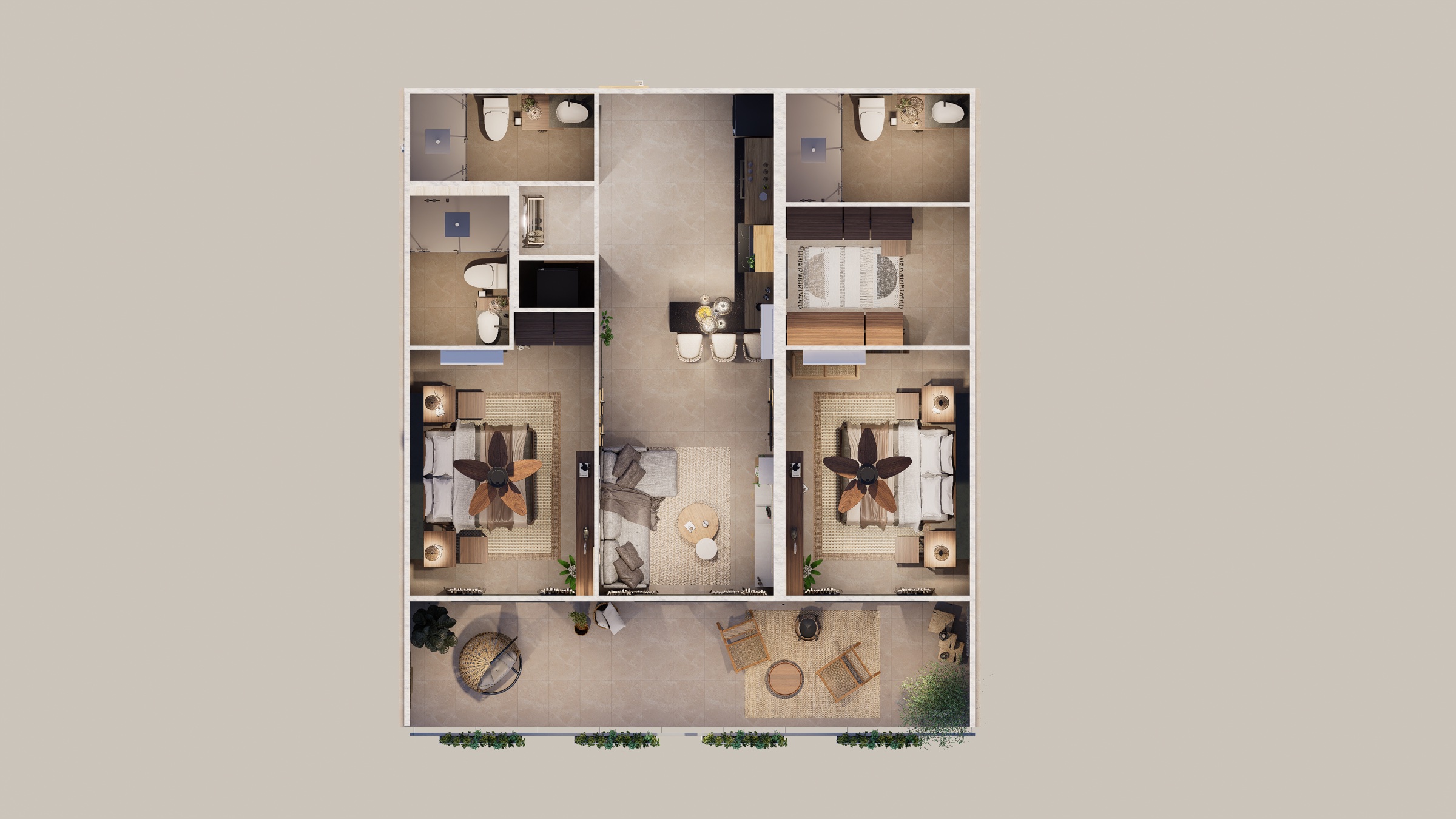 Plano Departamento tipo · 93.8 m²
